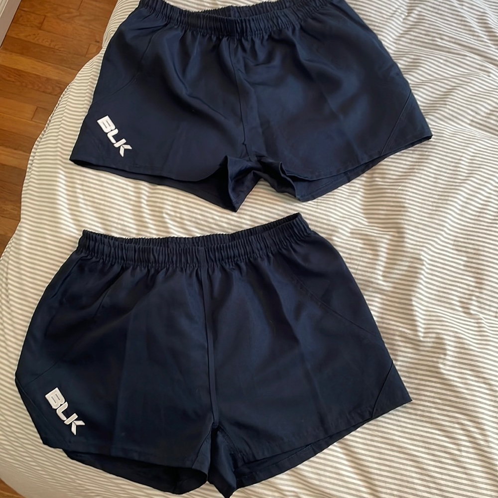 Never worn, BLK tek rugby shorts size XL/38. Dark blur